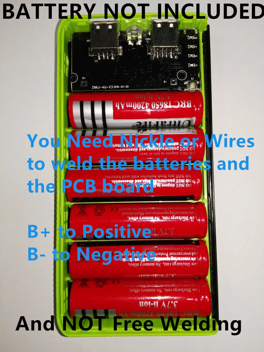 Новинка 4 USB-порта 2 А чехол для внешнего аккумулятора набор быстрой зарядки 6*18650