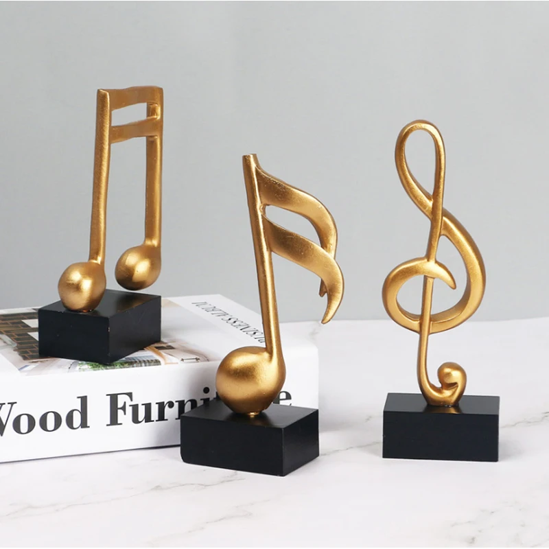 

Modern Minimalist Music Stave Music Symbol Piano Room Musical Statuette Statue Crafts Home Decoration Birthday Gifts Figurine