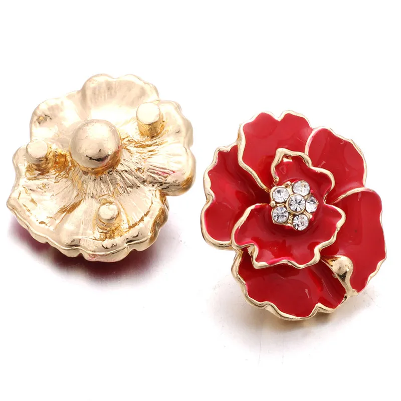 6 шт./лот тематическая красная серия металлическая 18 мм застежка-талисман для