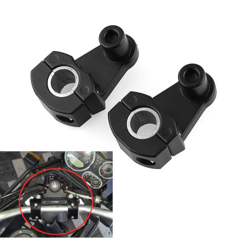 Черный Универсальный анодированный 2 дюймовый поворотный мотоциклетный Руль Riser