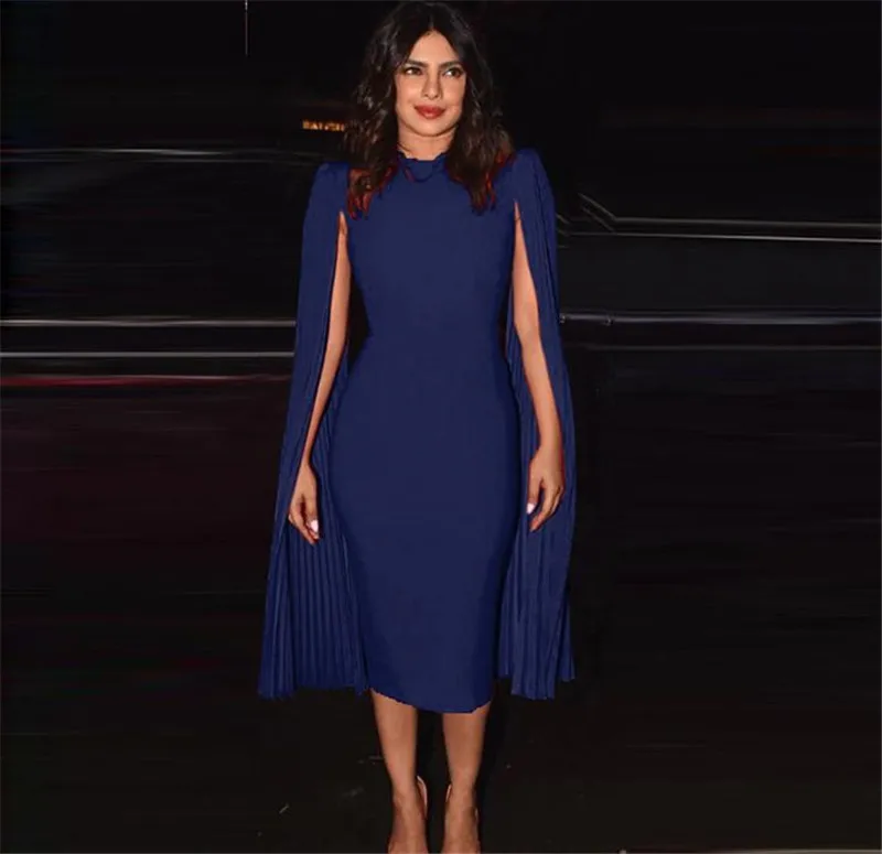 Осенне-зимний элегантный лоскутный Длинный плиссированный разделенный плащ с