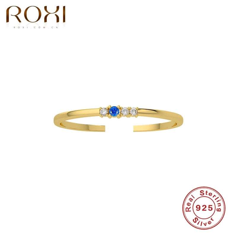 

ROXI Minimalism Zircon Rings For Women Adjustable Openings Ring Fashion Jewelry Accessories Birthday Wedding Bands Party Jewelry