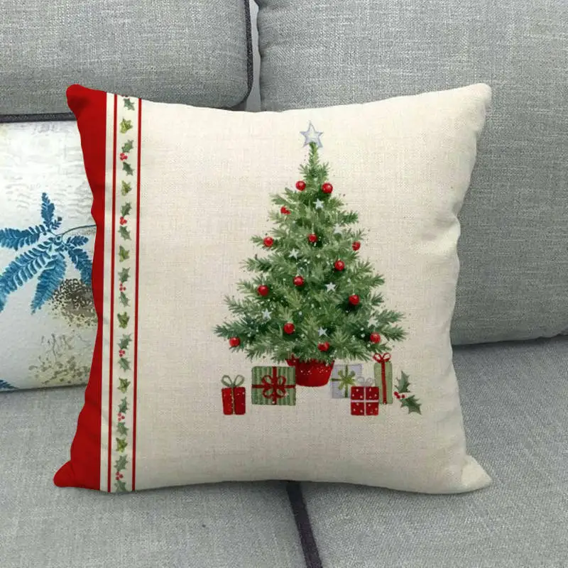 

Рождественское украшение набор подушек Санта-Клаус диван наволочка праздничное украшение наволочка льняная наволочка 45 см x 45 см