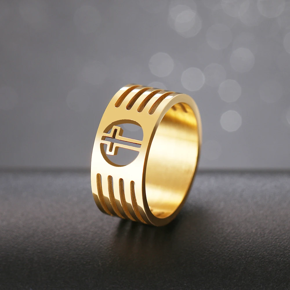 Позолоченное кольцо в форме Креста из каканы дизайн модная Любовь ювелирные