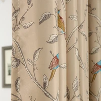 birds pattern blackout curtains for living room bedroom childrens room decorative window treatment curtain tulle drape