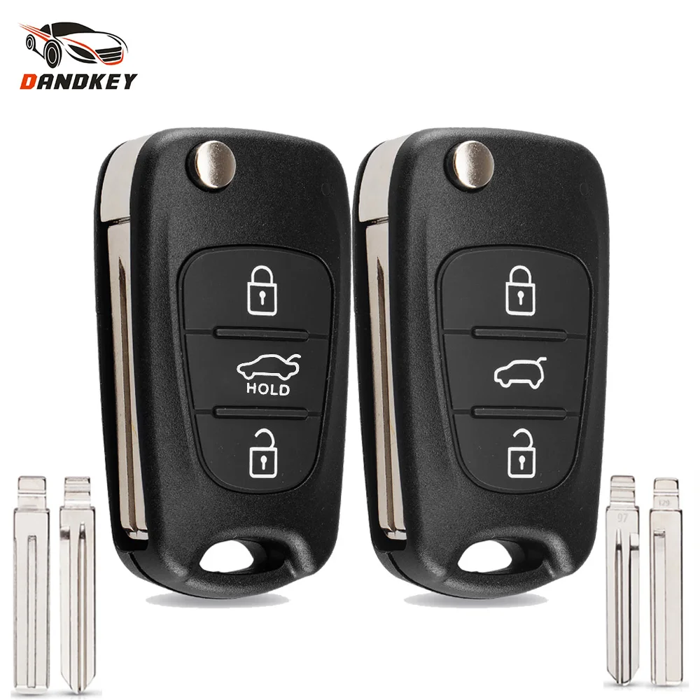 

3-кнопочный складной чехол Dandkey 20X для Hyundai I30 IX35 TOY40 Blade для Kia K2 K5 Rio Sportage чехол для дистанционного ключа от машины
