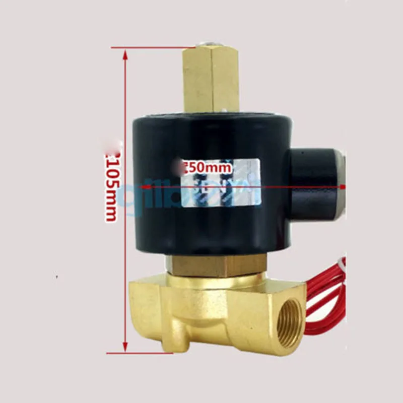 Dc 12/24V AC110/220V 3/8 &quotBSPP нормально открытый поток 4 мм латунный Соленоидный клапан для