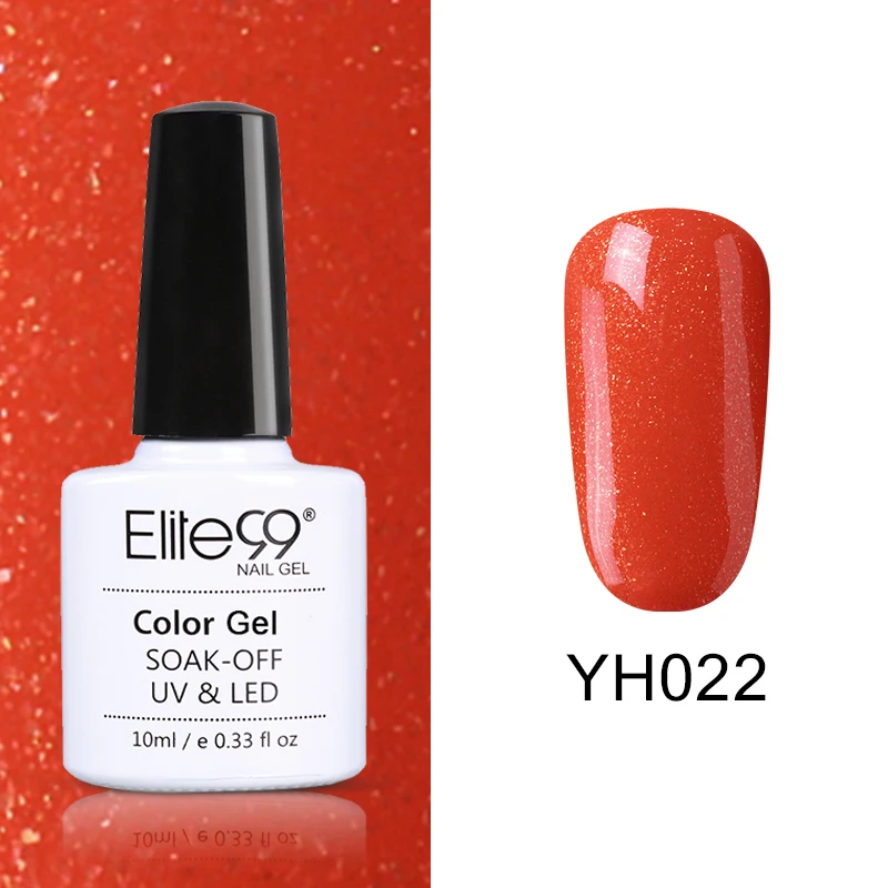 YH022 Elite99 Vernis Полупостоянный 10 мл Светодиодный УФ-гель замачиваемый пурпурный цвет светодиодный лак для ногтей нужна лампа отверждения Гель-лак - Цвет: YH022