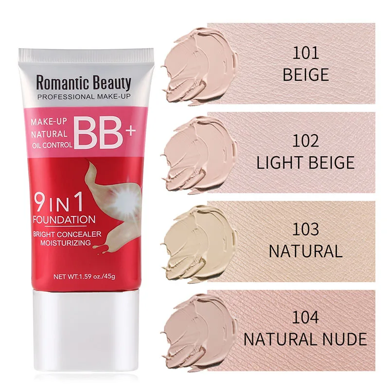 

45g Foundation Cream For Face Cosmetics Korean Makeup Bb Cream Spray Base Sun Block Long Lasting Moisturizing Cover Black Spot