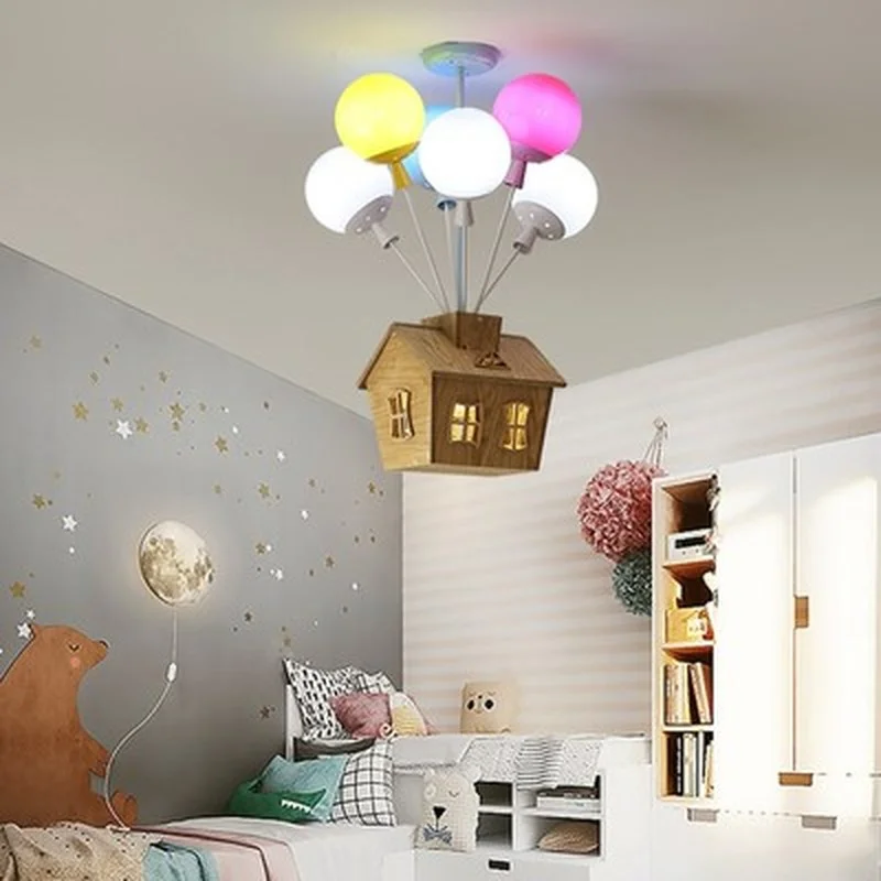 Креативная цветная воздушная подвеска в виде шара лампа для мальчиков и девочек