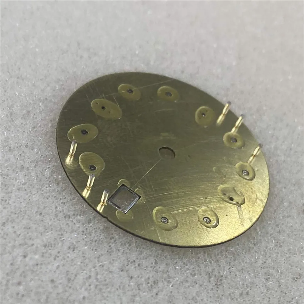 Циферблат часов из углеродного волокна 29 мм зеленый светящийся циферблат для NH35