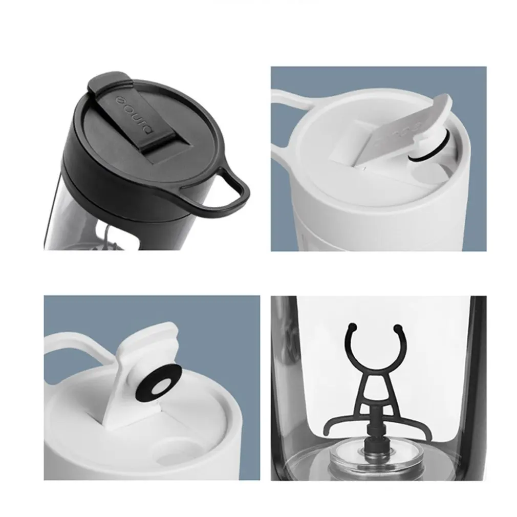 Портативная герметичная емкость 650 мл USB Перезаряжаемый шейкер для белкового