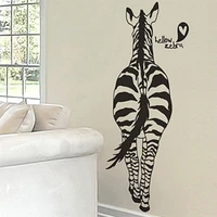 free shipping new big zebra wall stickers home decor home decoration wall decal large diy vinyl wall stickers