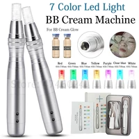 7 color led light derma pen bb cream glow treatment machine kit for bb cream serum for remove acne scar reduce stretch marks mts