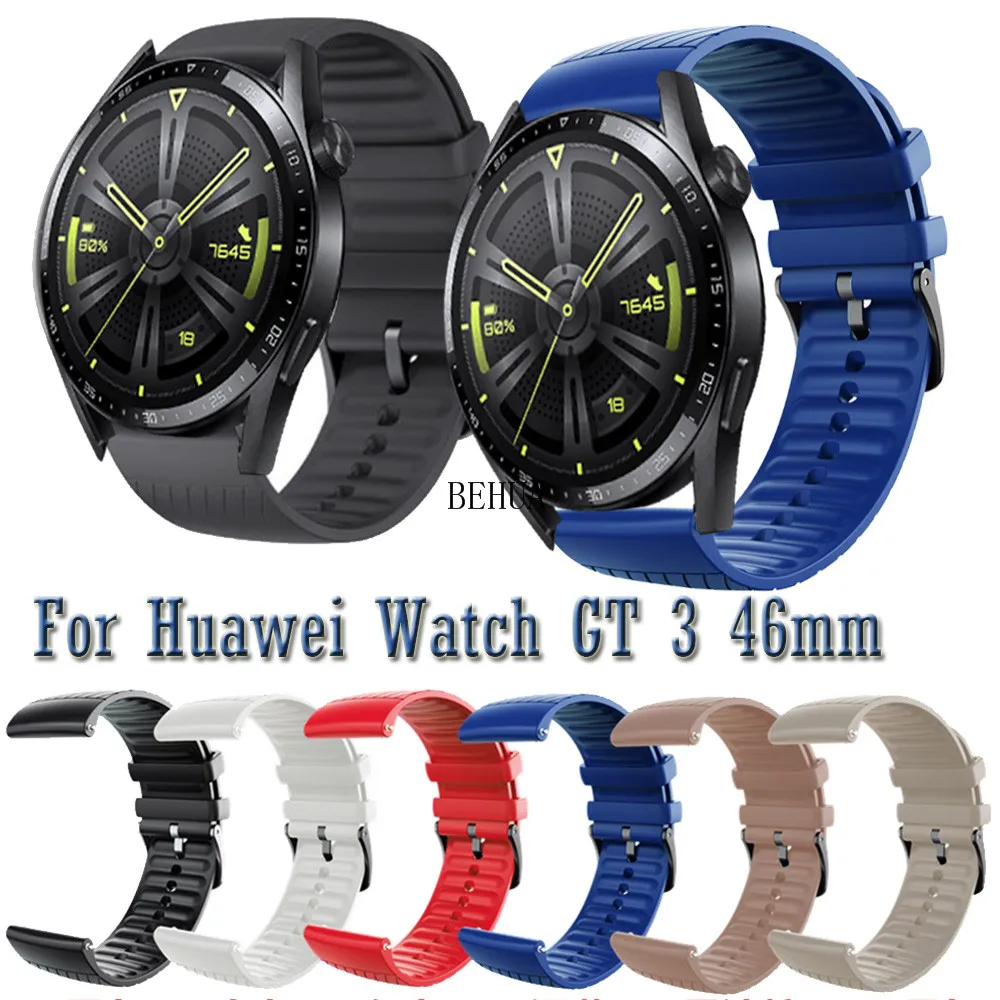 

WatchStrap For Huawei Watch GT 3 46mm Smart WristBand Bracelet 22MM Soft Silicone Wriststrap For GT Runner / GT 2 Pro WatchBand