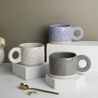 300ml creative ring handle ceramic mug milk coffee cup office home drinkware microwave oven couple hand grip cups