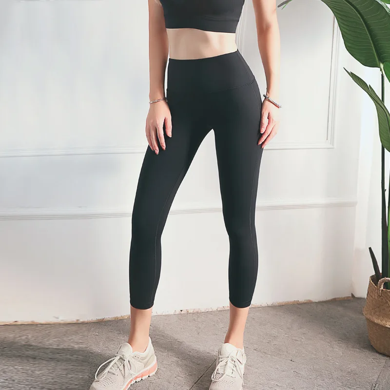 PS эластичные Высокая талия Бесшовные штаны для йоги пуш ап леггинсы тренажерного