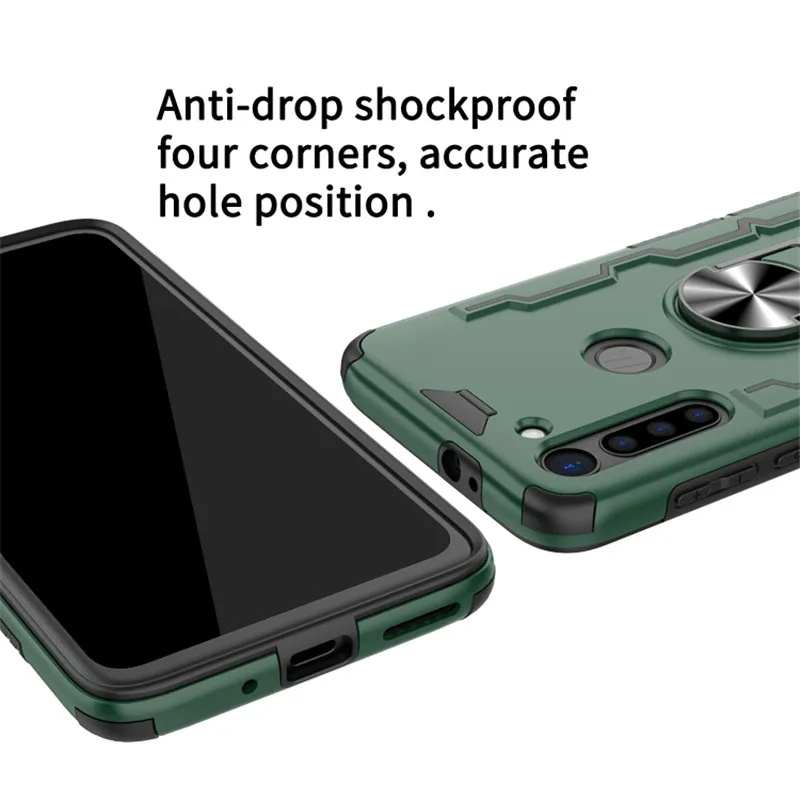 Магнитный чехол для Motorola Moto G8 Power автомобильный держатель с кольцом подставкой