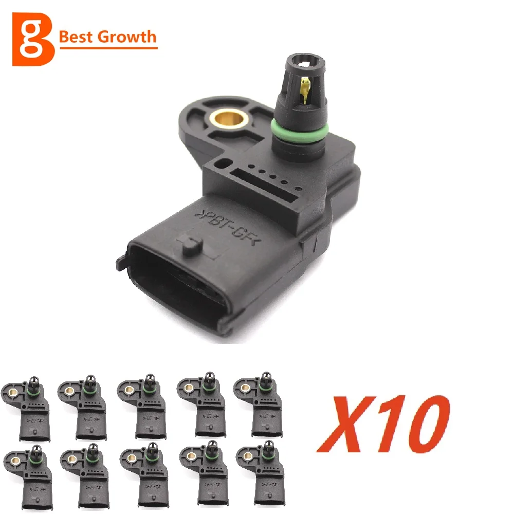 

10PCS/LOT Intake Pressure MAP Sensor 0281002514 BG001Y094 For Iveco Daily Ducato Boxer Jumper 2.3 JTD