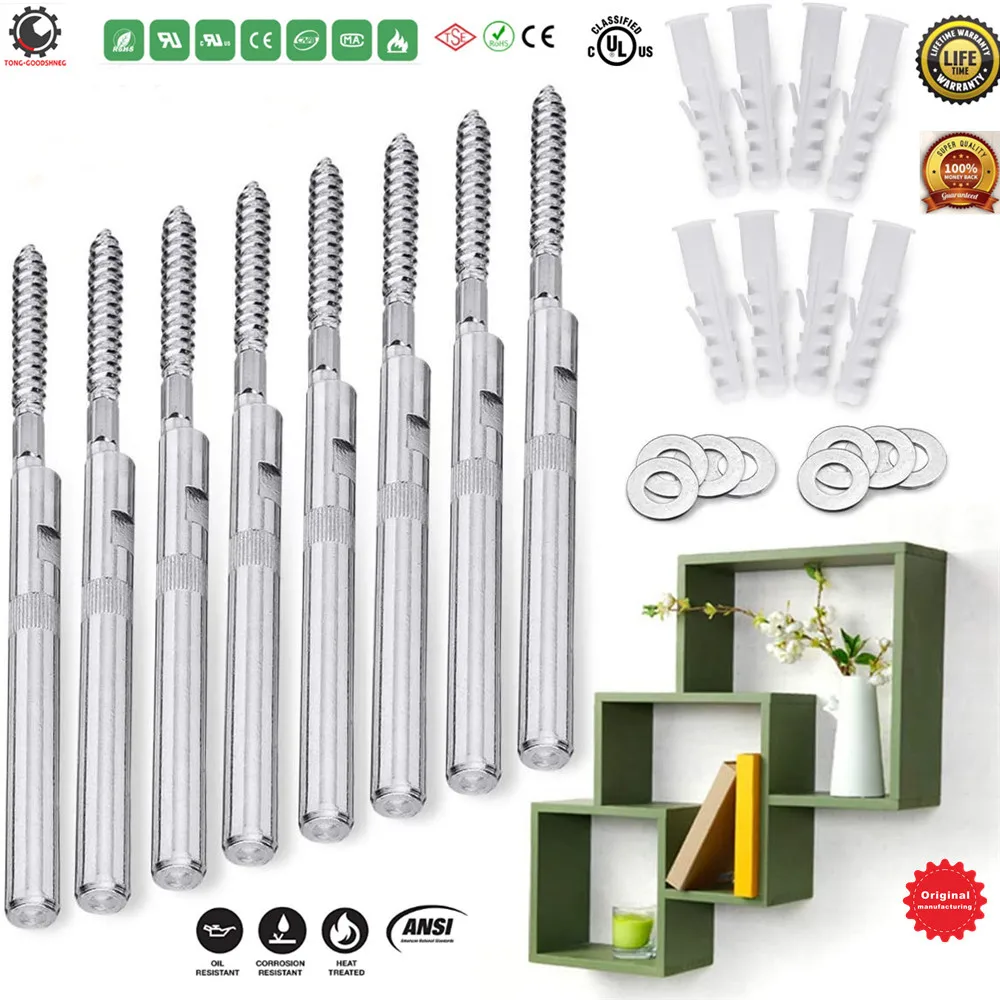 Плавающая полка кронштейны для крепления на стену с винтовой фурнитурой скрытой