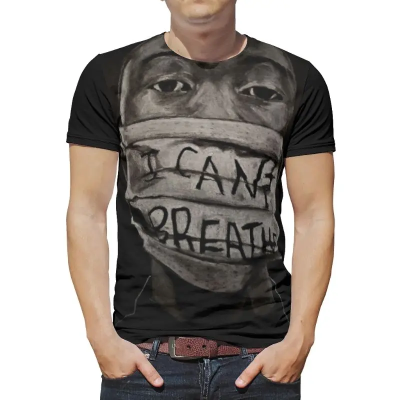 

Vintage George Floyd I Can't Breathe Printed Men's Graphic T Shirt Dry-Fit Casual Summer Tee Tops white xl"]