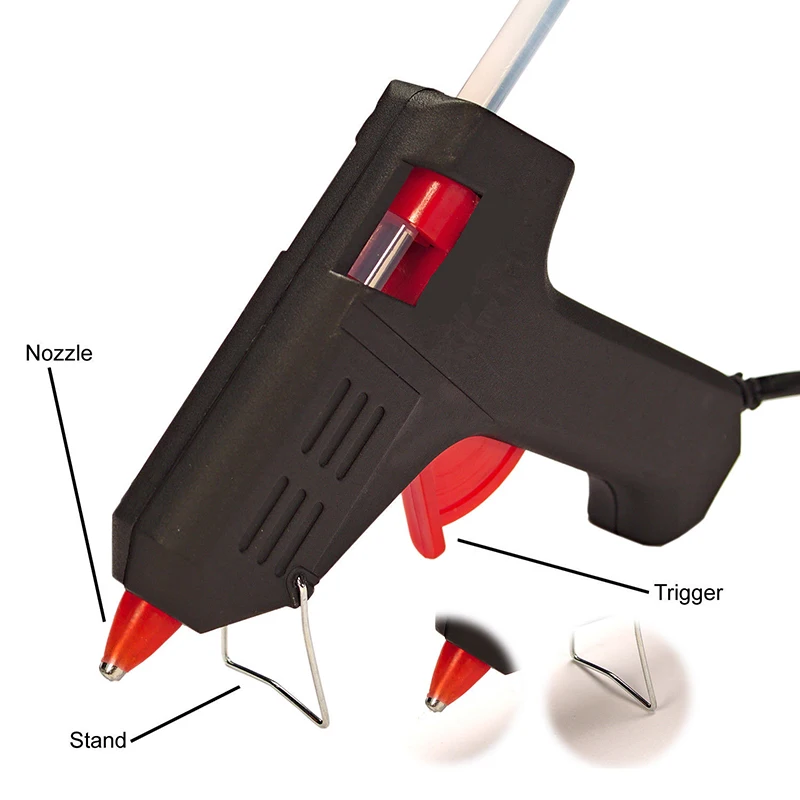 

20W Widely Used Glass Glue Gun Special Design Hot Melt Glue Gun Hobby Craft 10 Adhesive Glue Sticks Mini Electric Gun Craft DIY
