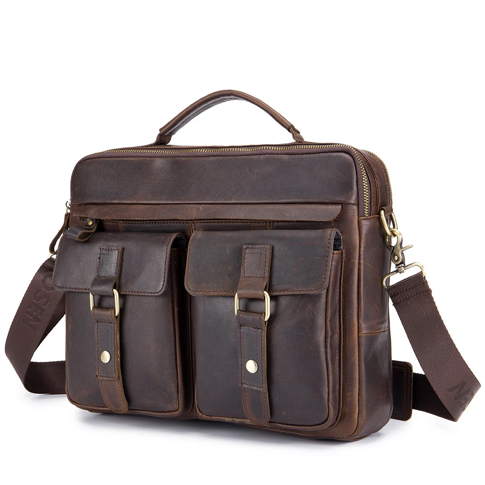 

Мужская сумка из 100% натуральной кожи, мужские портфели, сумка для ноутбука, кожаные сумки-тоуты для документов, Офисные Сумки, мужские сумки-мессенджеры для ноутбука