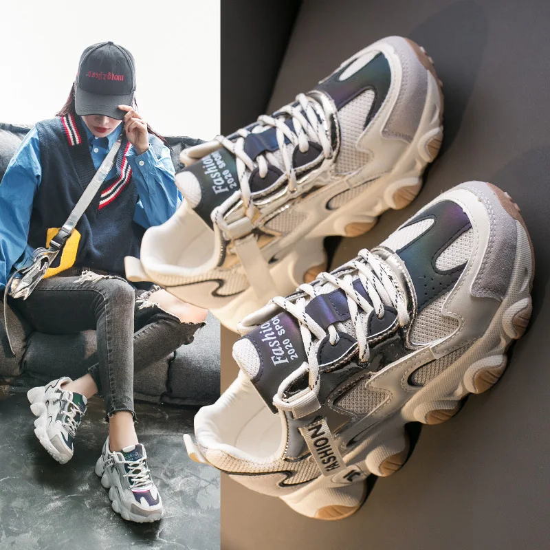 Torre shoes female new spring 2021 han edition shoes breathable joker ins students FL7005 running shoes