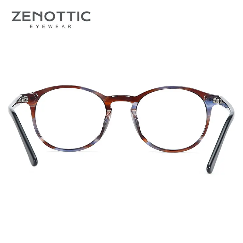 Очки ZENOTTIC из ацетата в стиле ретро, оправа для женщин и мужчин, круглый светильник, модные дизайнерские очки по рецепту, мужские очки BT3025