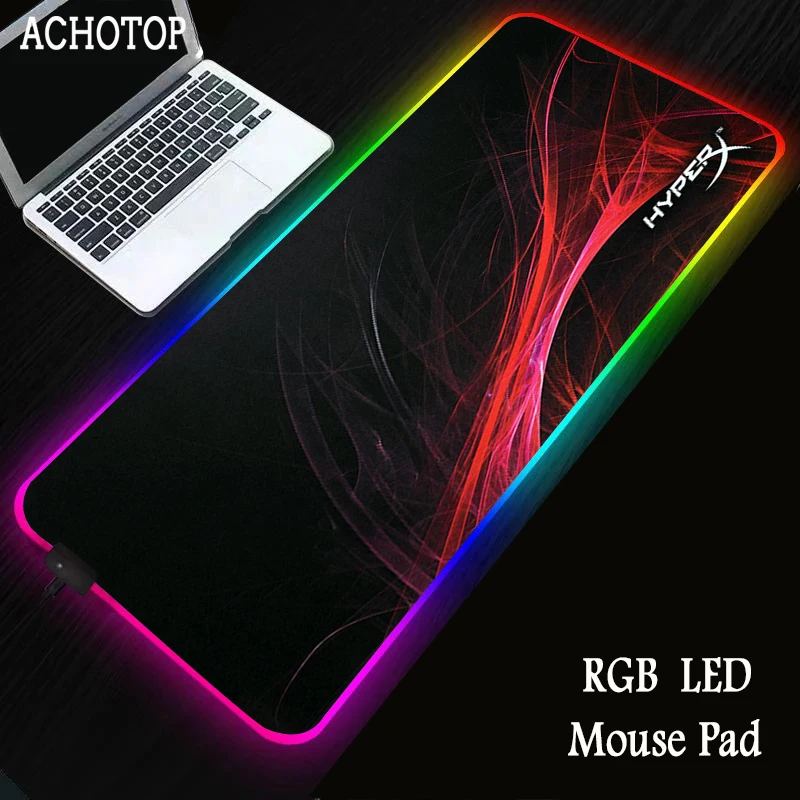 

HyperX Computer Luminous RGB Gaming Mouse Pad Large Mousepad Gamer Colorful Glowing LED Extended Illuminated Keyboard Desk Mat