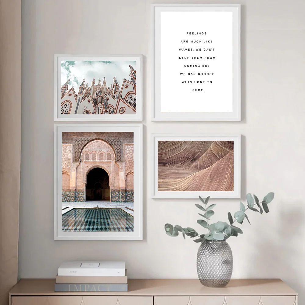 Постер для двери Сафьяны мусульманский принт пейзаж живопись плакат пустыня