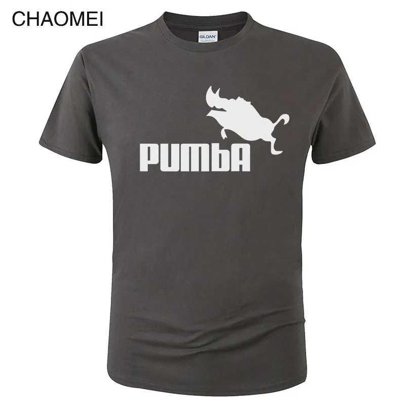 

100% Cotton Funny Tee Cute T Shirts Homme Pumba T Shirt Men Women 2019 Short Sleeves Tops Cool Print Summer Fashion T-Shirt C91