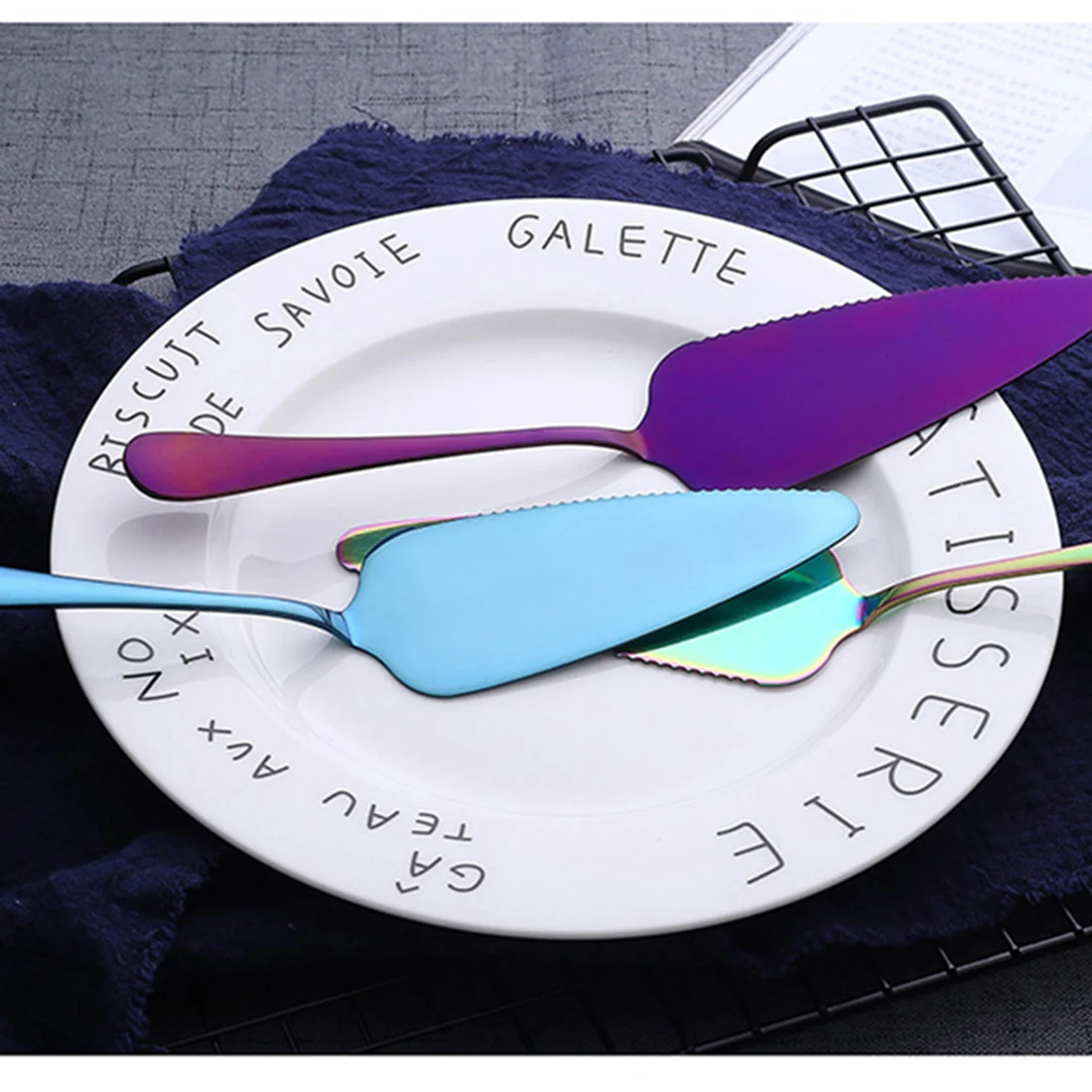 Цветной разделительный нож для торта из нержавеющей стали лопата Western Cake Spatula