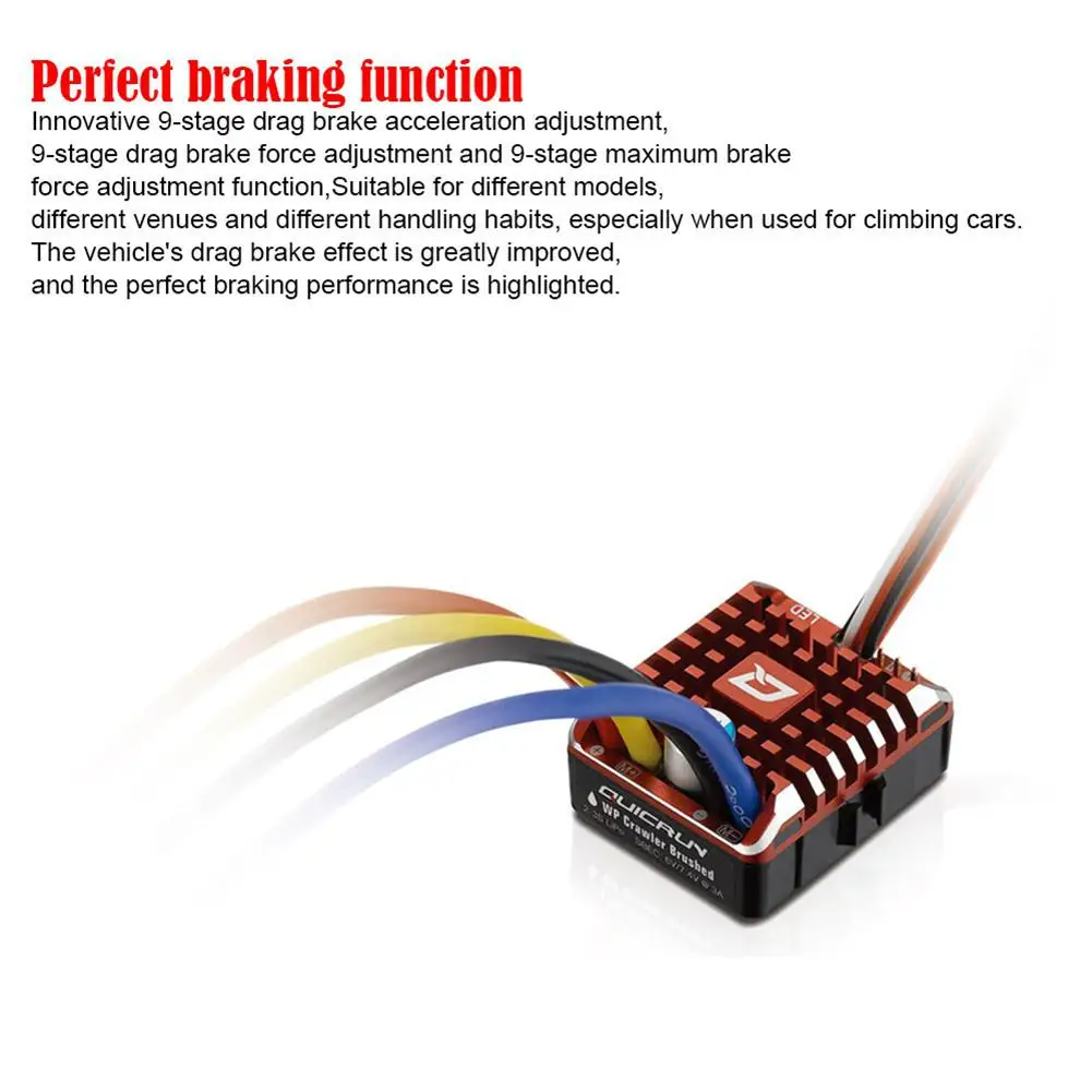 MeterMall Hobbywing QuicRun ESC 1:10 1/8 1080 WP гусеничная щетка матовая 80A электронный регулятор