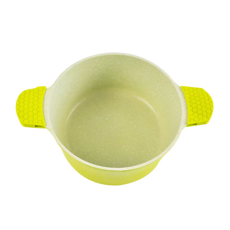 Антипригарная кухонная разноцветная кастрюля из литого алюминия 6 шт. сковорода