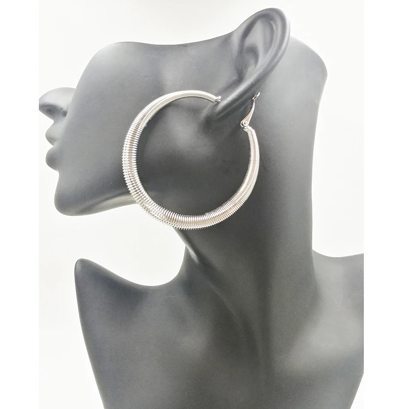 Модные золотые и розовые серьги кольца элегантные ювелирные изделия Круглые