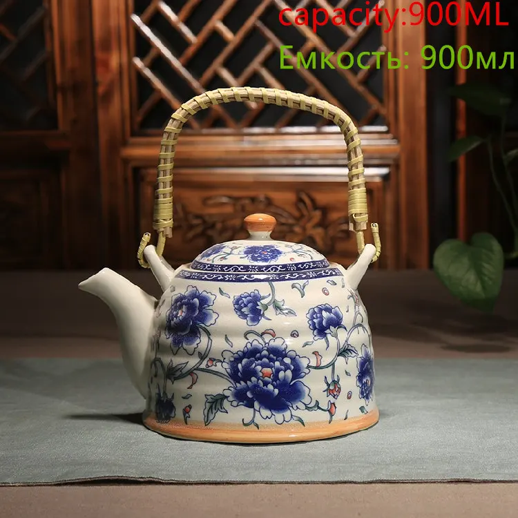 Керамический чайник, кухонный вареный чай, керамический чайник, фарфоровый чайник, много цветов на выбор - Цвет: as picture color