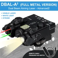 dbal a2 dual beam aiming laser ir green laser led white light illuminator full metal with remote battery box switch gs15 0138