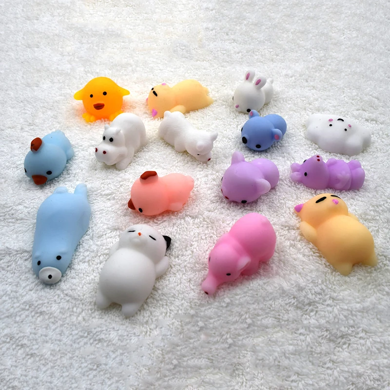Mini animales blandos para apretar, juguete antiestr&eacute;s para aliviar el estr&eacute;s, Kawaii, Mochi-1