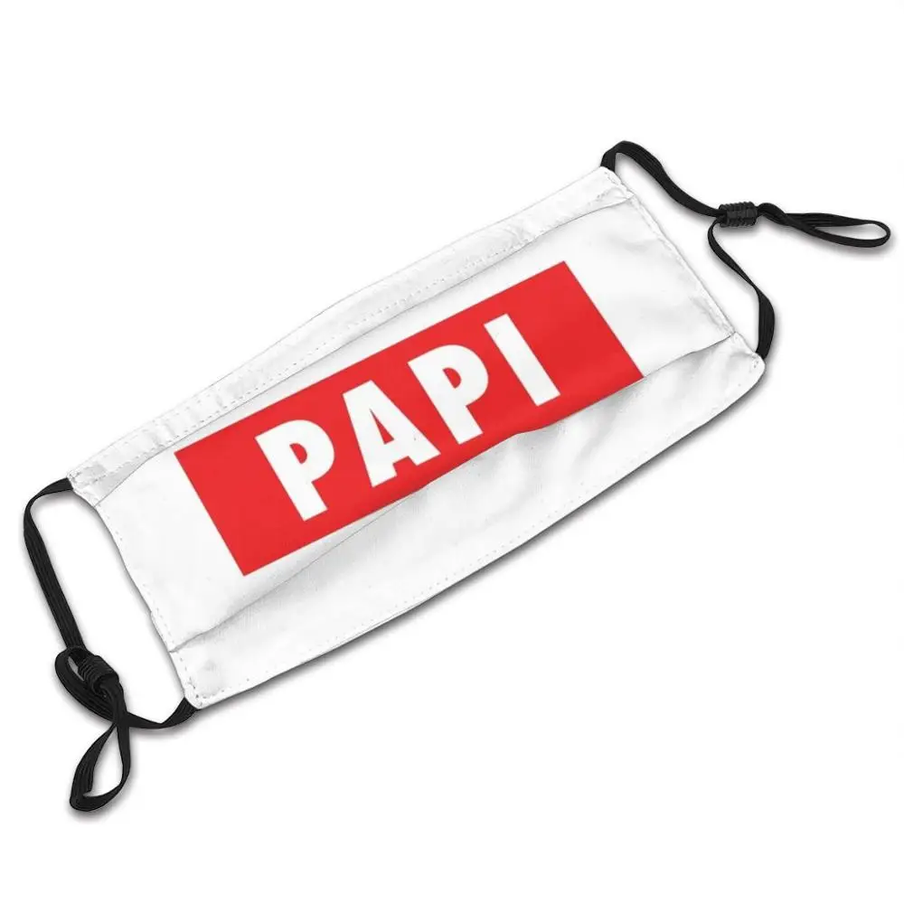 Papi-красная коробка белый текст половина лица для мужчин женщин самодельные маски