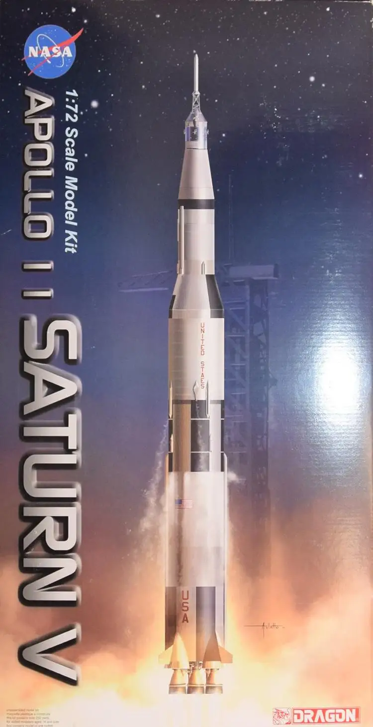 Набор моделей Dragon 11017 1/72 APOLLO 11 SATURN V ROCKET пластиковая модель | Игрушки и хобби