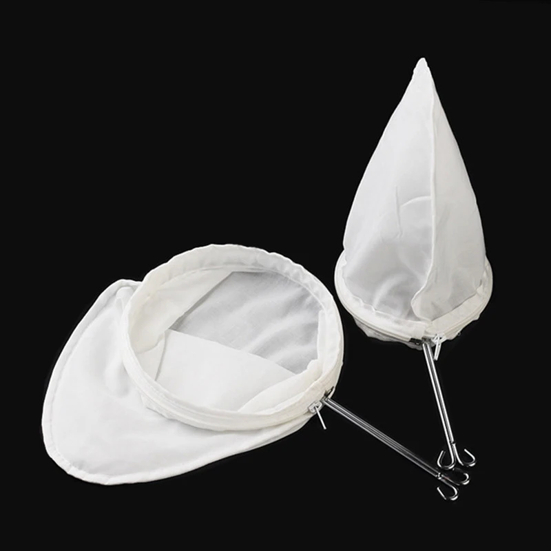 

Reusable Milk Tea Filter Bag With Handle Hong Kong Style Steel Ring Coffee Cotton Cloth Bulk Foam Filter Kitchen Accessories