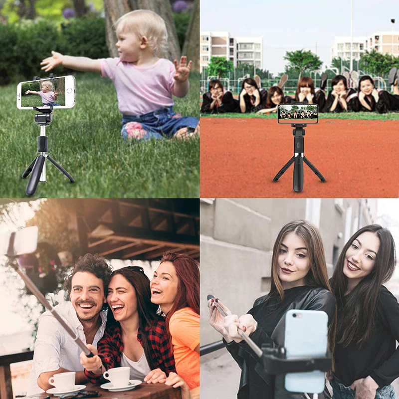 

XILETU L010S BlueTooth Selfie Stick Tripod Plastic Alloy Selfiestick Phone Smartphone Selfie-Stick w Selfie lamp for Smartphones