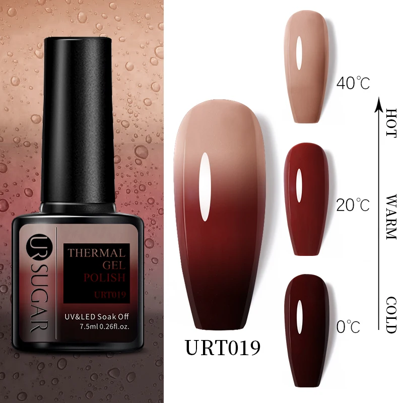 UR SUGAR Brown Thermal Gel Polish Reflective Glitter Soak Off Gel Semi Permanent Varnish Hybird Nail Polish Nails Art Design UR SUGAR Brown Thermal Gel Polish Reflective Glitter Soak Off Gel Semi Permanent Varnish Hybird Nail Polish Nails Art Design