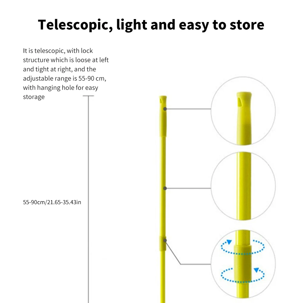 

Triangle Cleaning Mop Retractable Glass Cleaner Chenille PP Iron Material Easy Installation Storage Retractable Cleaning Mop