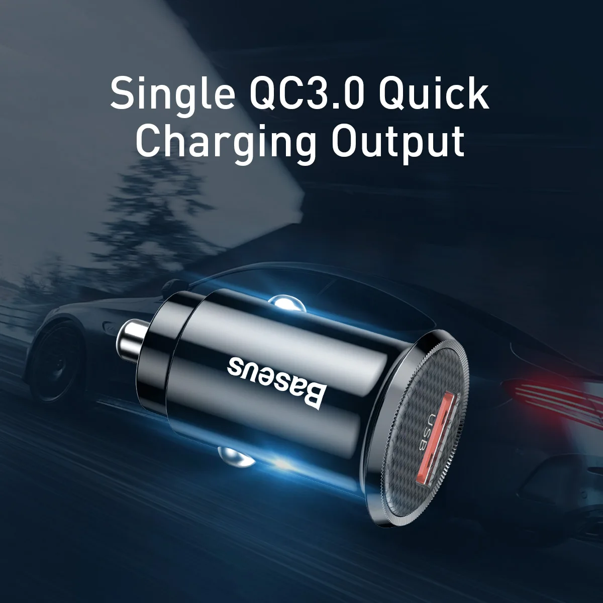 Автомобильное зарядное устройство Baseus Mini USB быстрая зарядка 3 0 автомобильное для