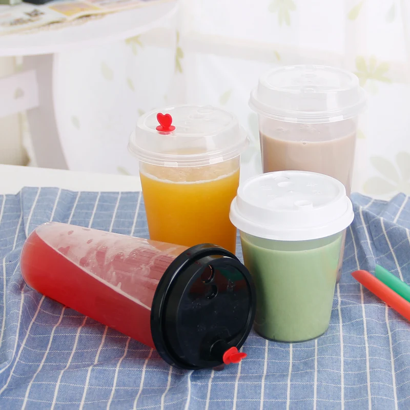 100 штук упак. молочный чай чашки одноразовые для напитков на вынос пакет