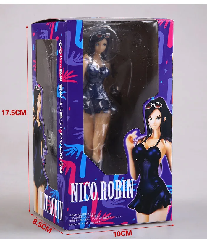 17 см одна деталь аниме Нико Робин синий купальник Ver Фигурки ПВХ детская