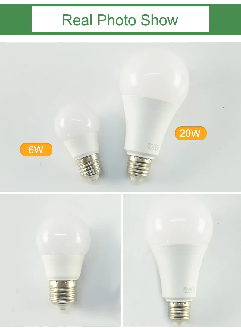 Kaguyahime 1 шт./5 шт. 20 Вт Dimmable высокой яркости E27 светодиодный светильник 220V светодиодный лампы E27 Светодиодный светильник Лампада Lampara Bombilla ампулы, 6 Вт, 9 Вт, 15 Вт