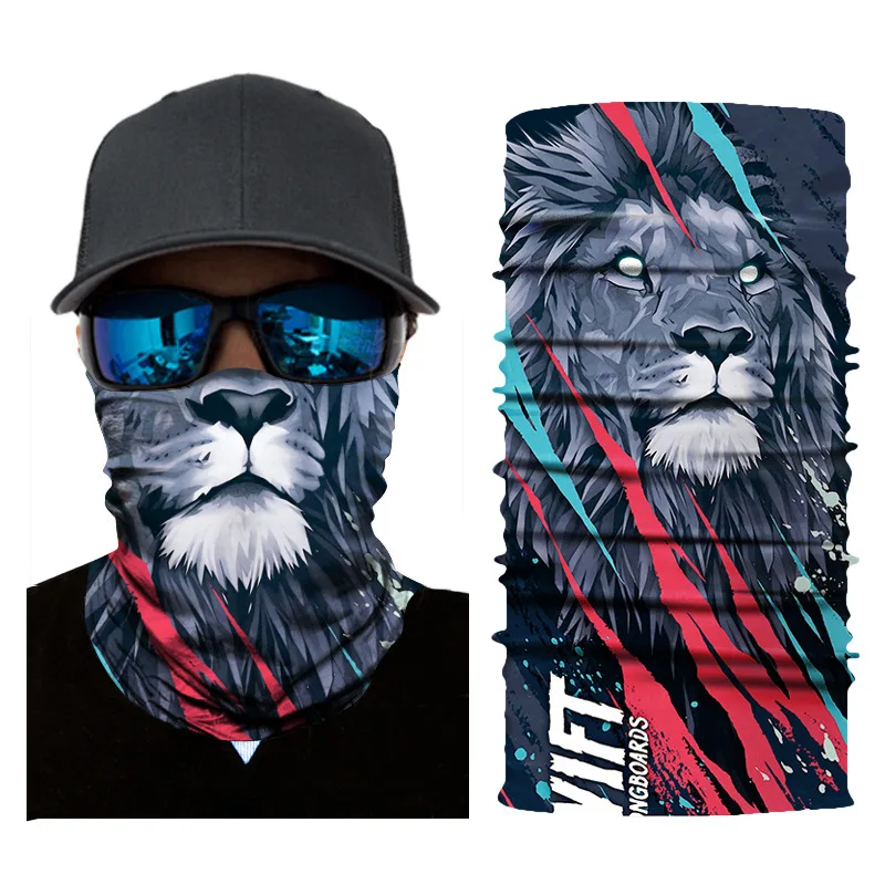 1 шт. маска для лица 3D Рисунок льва обезьяны с животным принтом Балаклава